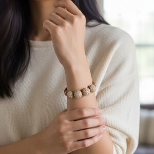 Elegant Gold-Tone Bracelet with Rhinestones: 🤩SEE OFFER IN DESCRIPTION🤩